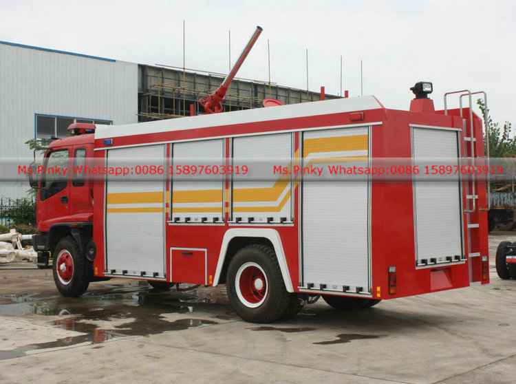 Процесс эксплуатации автомашины пенного пожаротушения ISUZU