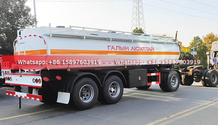 Автоцистерна емкостью 16000 литров Полный полуприцеп с тяговой рамой Экспорт в Монголию
